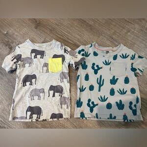 Set of two Tea Collection Pocket Tee Shirts
